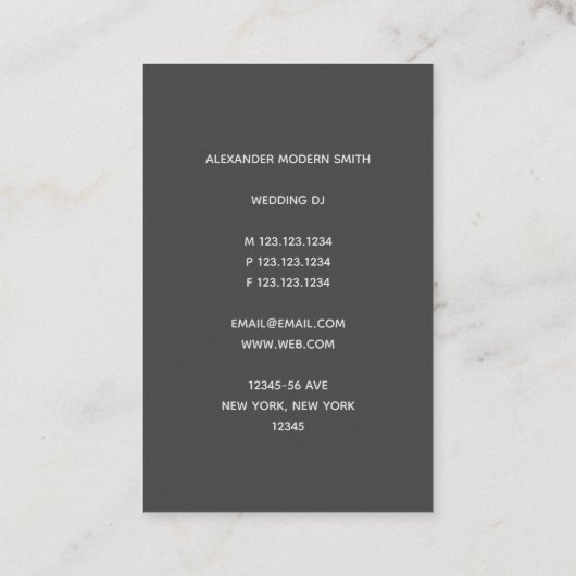 Modern Gold Faux Pro-DJ-controller Visitekaartje (Achterkant)