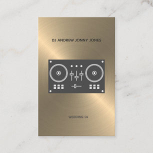 Modern Gold Faux Pro-DJ-controller Visitekaartje