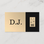 Modern Gold Faux Two-Toned DJ Monogram Visitekaartje (Voorkant)