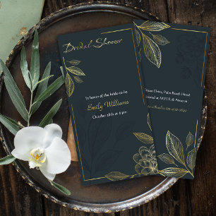 Modern Gold Floral Bridal Shower