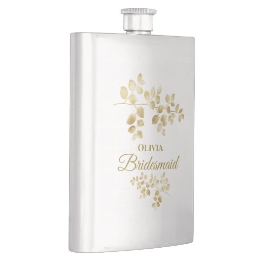 Modern Gold Floral Bridesmaid Flacon (Rechts)
