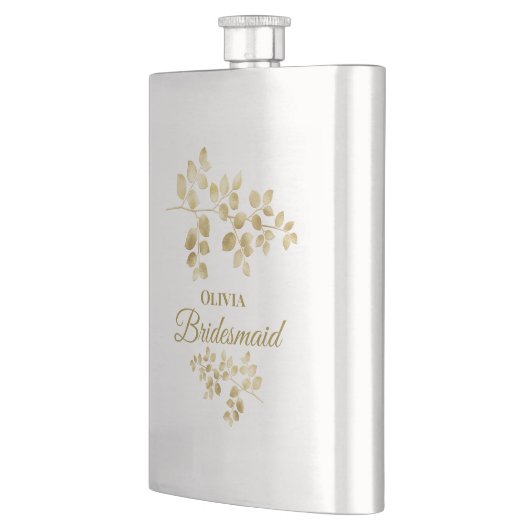 Modern Gold Floral Bridesmaid Flacon (Links)