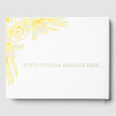 Modern Gold Floral bruiloft gastenboek (Achterkant)