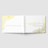 Modern Gold Floral bruiloft gastenboek (Volledig)
