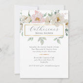 Modern Gold Floral Vrijgezellenfeest Kaart (Voorkant)