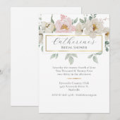 Modern Gold Floral Vrijgezellenfeest Kaart (Voorkant / Achterkant)