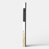 Modern Gold Flowers en Monogram Case-Mate iPhone Case (Achterkant / Links)