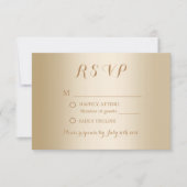 Modern Gold Foil Background Wedding RSVP (Voorkant)