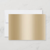 Modern Gold Foil Background Wedding RSVP (Achterkant)