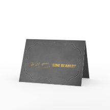 Modern Gold Foil Chalk... zal jij onze RING BEARER