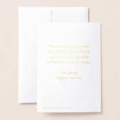 Modern Gold Foil Confetti Stippen Wedding Programm Folie Kaarten (Met envelop)