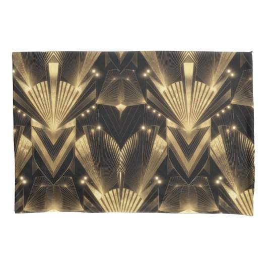 Modern Gold Foil Elegance Neo Art Deco  Kussensloop (Voorkant)