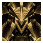 Modern Gold Foil Elegance Neo Art Deco  Perfect Poster (Voorkant)