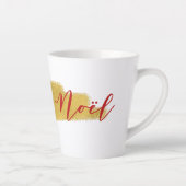 Modern Gold Foil Joyeux Noel Kerstmis Latte Mok (Rechts)