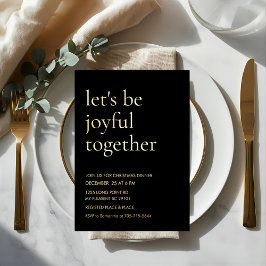 Modern Gold Foil “Let’s Be Joyful Together Folie Uitnodiging