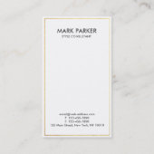 Modern Gold Foil line Art met grijze witte marmer Visitekaartje (Achterkant)