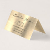Modern Gold Foil Modern Business Visitekaartje (Achterkant)