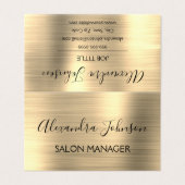Modern Gold Foil Modern Business Visitekaartje (Buitenkant ongevouwen)