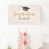 Modern Gold Foil Pet Gefeliciteerd Afstuderen Spandoek (Insitu)