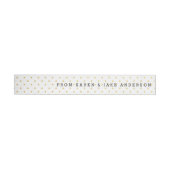 Modern Gold Foil Polka Dots Adreslabel Wikkel (Individueel)