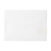 Modern Gold Foil Polka Dots Adreslabel Wikkel (Achterkant)