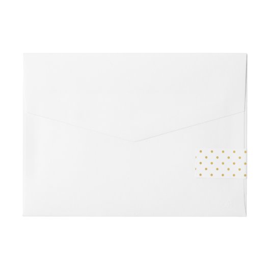 Modern Gold Foil Polka Dots Adreslabel Wikkel (Achterkant)