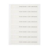 Modern Gold Foil Polka Dots Adreslabel Wikkel (Vel)