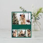 Modern Gold Foil Script Collage Holiday Briefkaart (Staand Voorkant)