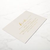 Modern Gold Foil Script Ivory Bride Vrijgezellenfe Folie Uitnodiging (Gedraaid)