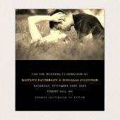 Modern Gold Foil Script Photo Worthe Wait Card Visitekaartje (Binnenkant ongevouwen)