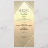 Modern Gold Foil Wedding Menu (Voorkant)