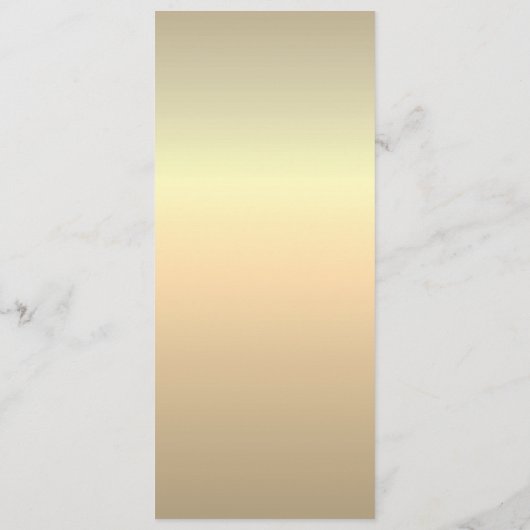 Modern Gold Foil Wedding Menu (Achterkant)