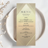 Modern Gold Foil Wedding Menu