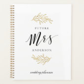 Modern Gold Foliage Future Mrs Wedding Planner (Voorkant)