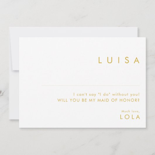 Modern Gold Font Foto gemaakt door Kaart van het e (Achterkant)