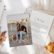 Modern Gold Framed Wedding Signature Script