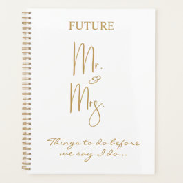 Modern Gold Future Mr. & mevrouw Name Planner