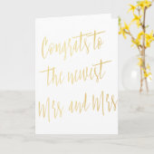 Modern Gold: "Gefeliciteerd met het nieuws mevrouw Kaart (Gele Bloem)