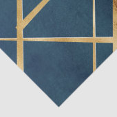 Modern Gold Geometric Blue Design Tissuepapier (Detail)