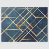 Modern Gold Geometric Blue Design Tissuepapier (Voorkant)