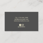 Modern Gold Geometric Copper Beauty Salon Spa Visitekaartje (Achterkant)