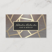 Modern Gold Geometric Copper Beauty Salon Spa Visitekaartje (Voorkant)