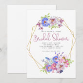 Modern Gold Geometric Lijst Vrijgezellenfeest Kaart (Voorkant / Achterkant)