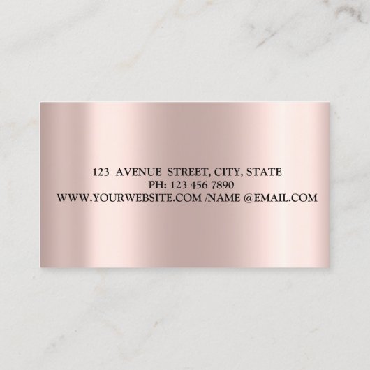 Modern Gold Geometric Lotus Roos Gold Visitekaartje (Achterkant)