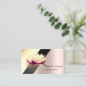 Modern Gold Geometric Lotus Roos Gold Visitekaartje (Staand voorkant)