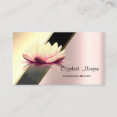 Modern Gold Geometric Lotus Roos Gold Visitekaartje (Voorkant)