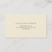 Modern Gold Geometric Pattern op Ecru Visitekaartje (Achterkant)