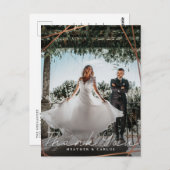 Modern Gold Geometric Weddenschap Hartelijk dank Briefkaart (Voorkant / Achterkant)