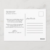 Modern Gold Geometric Weddenschap Hartelijk dank Briefkaart (Achterkant)