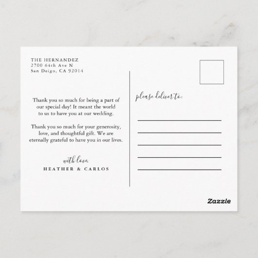 Modern Gold Geometric Weddenschap Hartelijk dank Briefkaart (Achterkant)